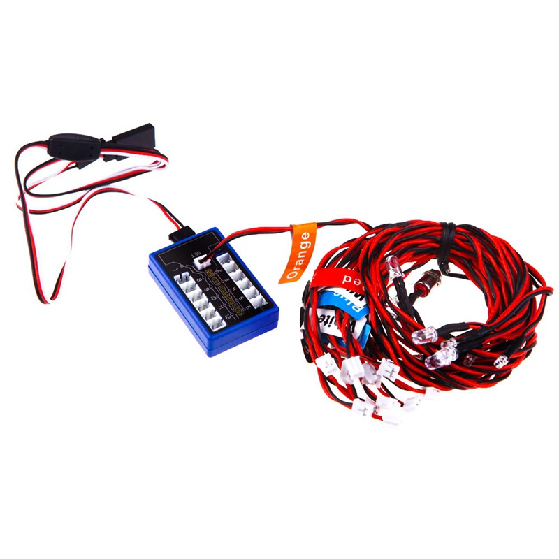 Bộ Hệ Thống Đèn Nhấp Nháy 12 LED Cho Xe Điều Khiển 1/10 1/8 TAMIYA Axial SCX10 Traxxas TRX4 RC