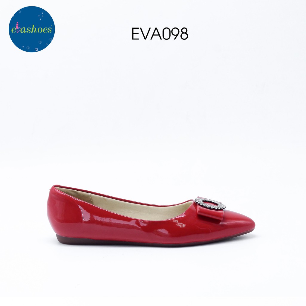 [Mã BMLTA50 giảm 10% đơn 99K] Giày Búp Bê Mũi Nhọn Phối Nơ Da Bóng Evashoes – EVA098