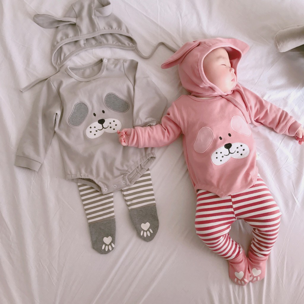 body cotton sơ sinh cho bé (0-6-12-18 tháng)