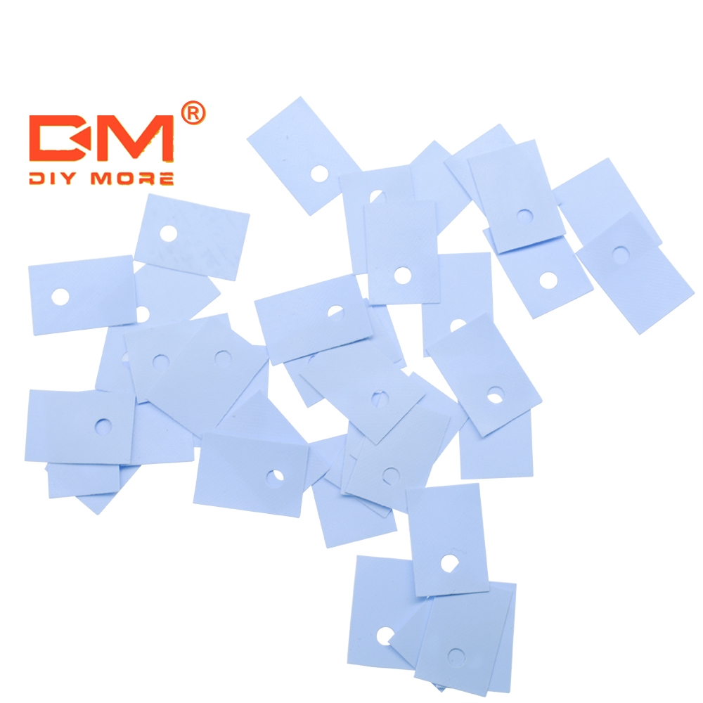 100 Miếng chèn cách nhiệt DIYMORE bằng silicon To-220 chuyên dụng dành cho Cpu Gpu