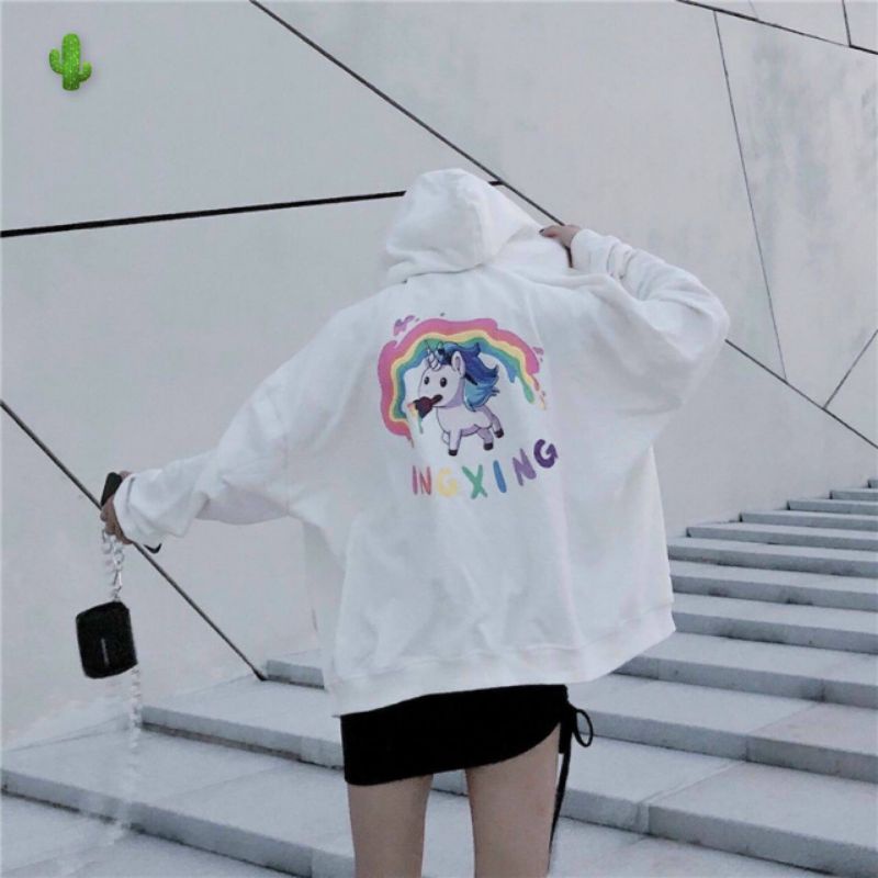 áo khoác nam nữ phối hình Unicorn sau lưng cực chất