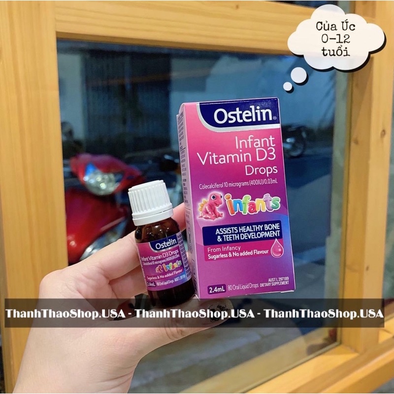 🇦🇺 Ostelin Infant Vitamin D3 Drop dạng nhỏ giọt cho trẻ sơ sinh 2.4ml 🇻🇳