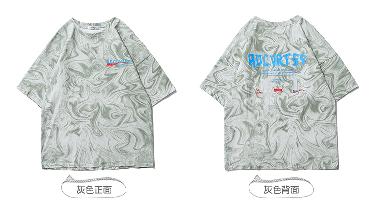 【3 Colors】M-2XL Korean Tops Oversized Tshirt Couple Shirts Summer Blue Tie-dyed Short-sleeved T-shirt Fashion Brand Design a Minority Half-sleeved Shirt