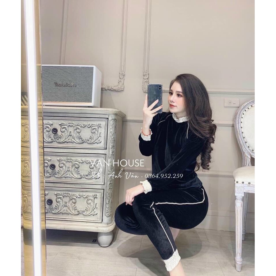 Set nhung viền bèo siêu dễ thương có mắt tại shop rồi nha khách iêu Ch6