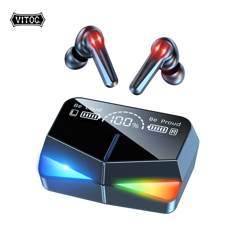  Tai nghe Vitog M28 TWS bluetooth 5.1 màn hình hiển thị LED