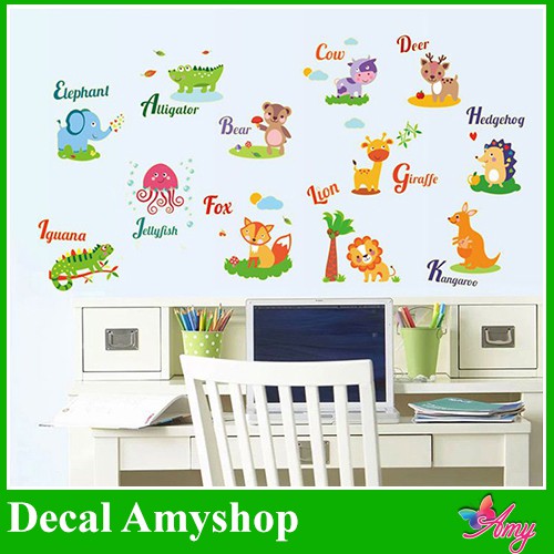 Decal dán tường Dạ quang Đàn thú - DDQ010