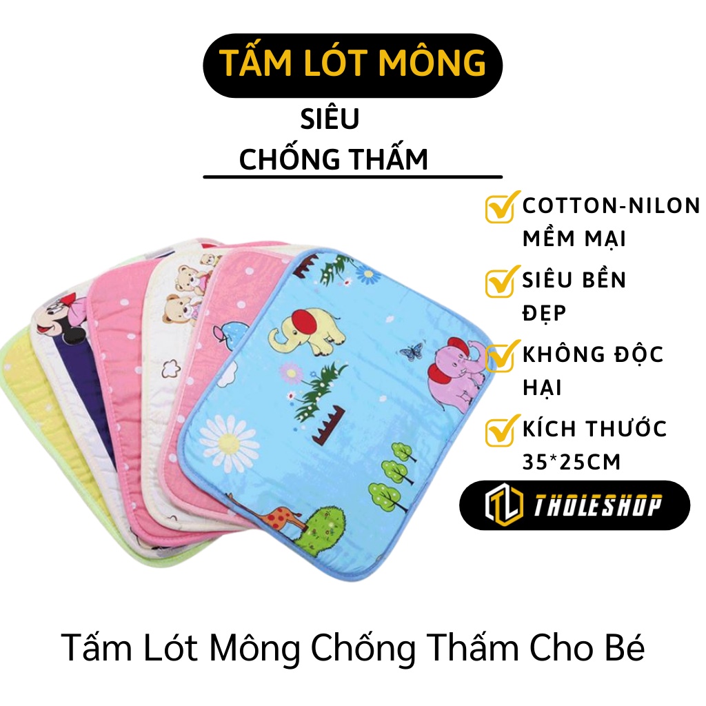 Tấm Lót Mông - Đệm Lót Cho Bé Nằm 2 Lớp Chống Thấm Không Kích Ứng Với Da Bé 5704