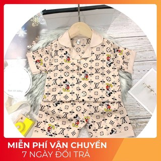 SET quần áo ngủ LV chuột MICKEY PIJAMA CHẤT CƯC THÍCH CỰC MÁT cho các bé gái từ 13-30kg