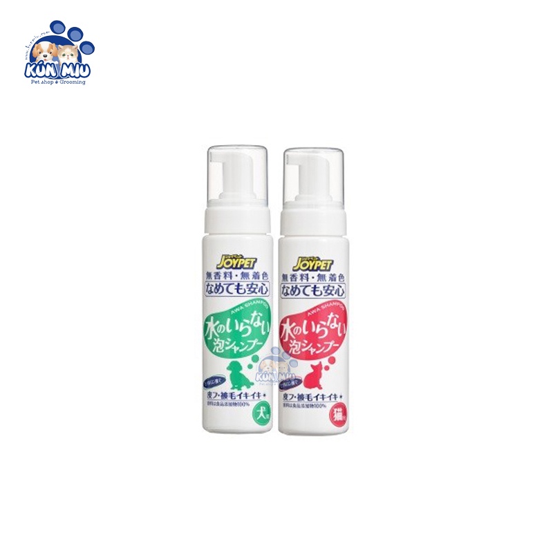 DẦU TẮM KHÔ CHO CHÓ MÈO JOYPET DRY FOAM SHAMPOO JOHNSON NHẬT BẢN 200ml