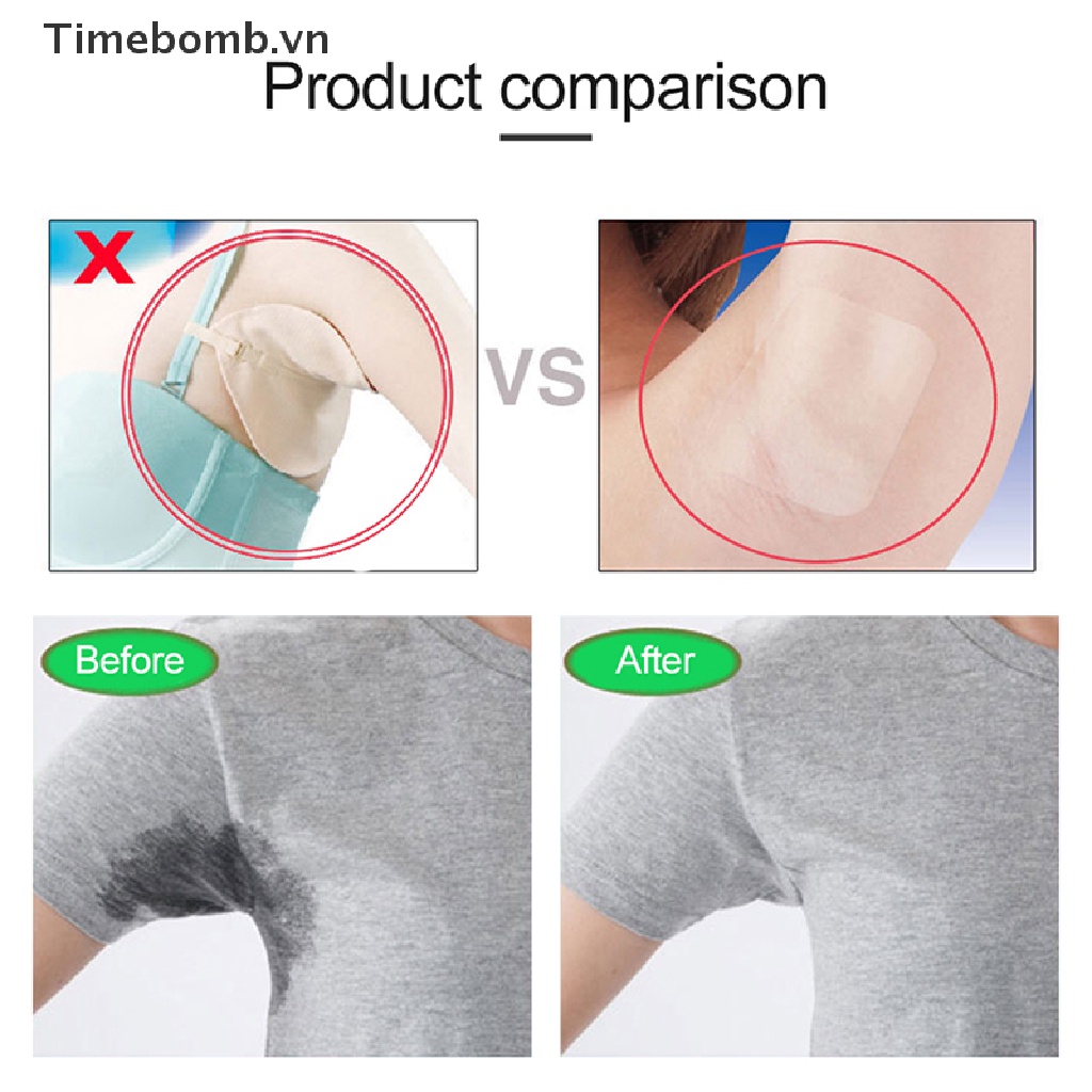 Miếng Dán Nách Trong Suốt Chống Mồ Hôi Dùng Một Lần Tiện Dụng