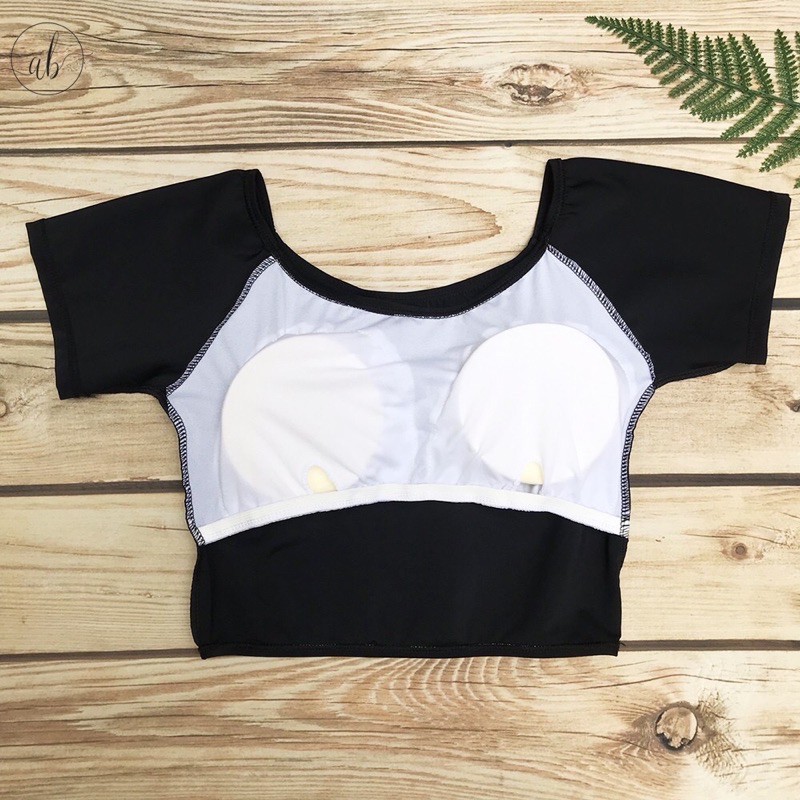 8 Mẫu Áo Crtop Tay Ngắn Sẵn Mút Ngực Nữ Bơi Lẻ /Áo Tập/ Thể Thao Free size 40/60 Ký