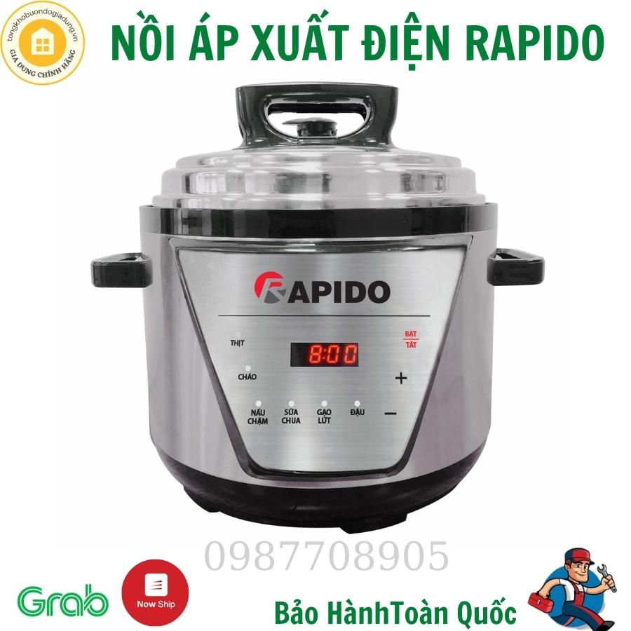 [Mã ELHADEV giảm 4% đơn 300K] Nồi áp suất điện đa năng Rapido RPC900-D 5L, Hàng chính hãng , BH 12 tháng