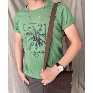 Áo thun nam tay ngắn cổ tròn in hình không bay không tróc - chất thun cotton mềm
