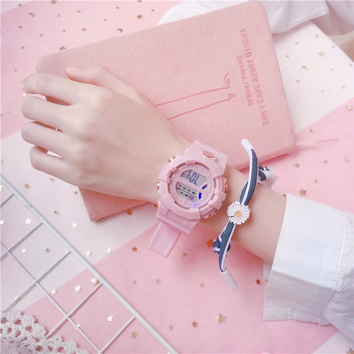 Đồng Hồ Điện Tử Thể Thao Nam Nữ UNISEX AOSUN TD4 Dây In Hình Hoa Cúc Hot Trend