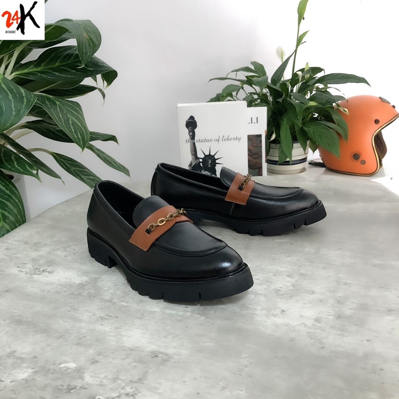 Giày lười nam, giày lười nam da bò, giày công sở nam, giày nam đế cao