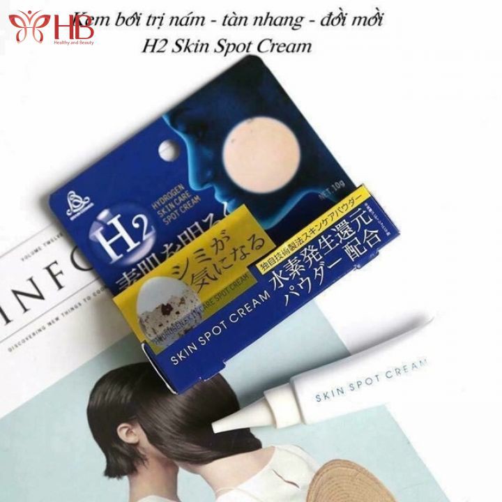 Kem làm mờ nám, tàn nhang H2 Hydrogen Skin Care Spot Cream Nhật Bản 10g