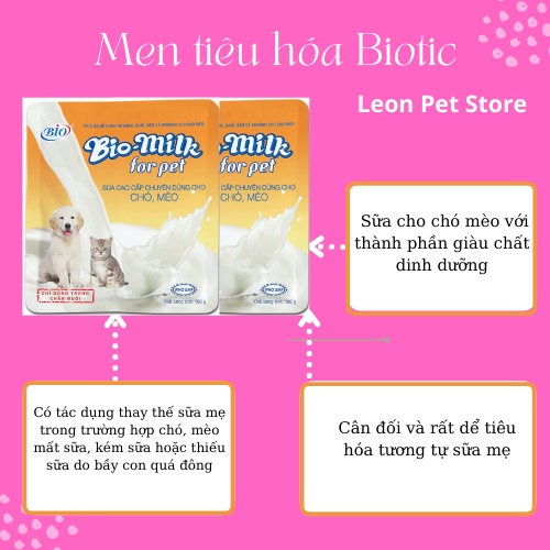 Sữa Bột Bio-Milk Cho Chó Mèo 100g - Leon Pet Store