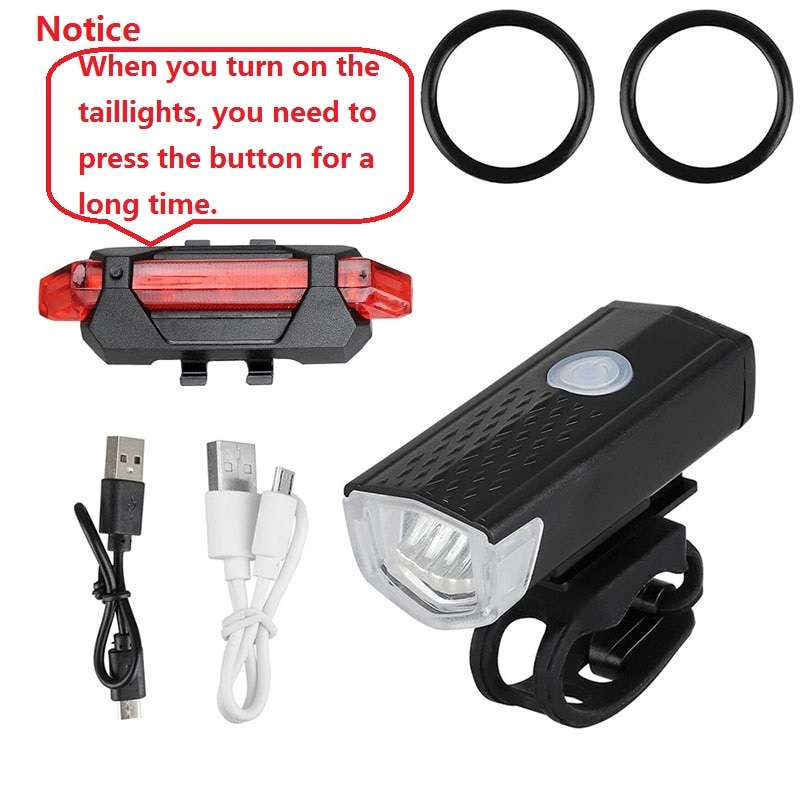 Đèn gắn đuôi xe đạp leo núi có thể sạc lại bằng cáp USB tiện dụng