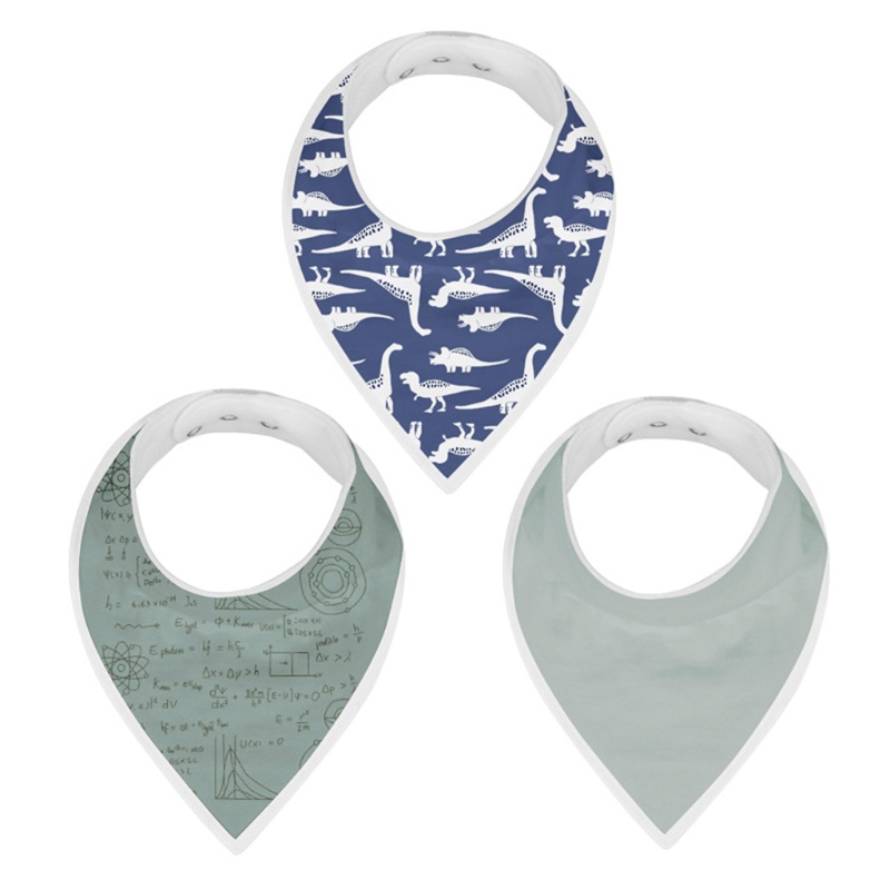 Set 3 Yếm Ăn Cotton Mềm Mại Hình Tam Giác Dành Cho Các Bé