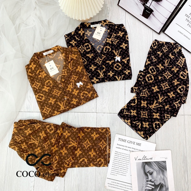 Bộ pijama Lụa COCO Hàng Thiết Kế Cao Cấp Mặc Nhà