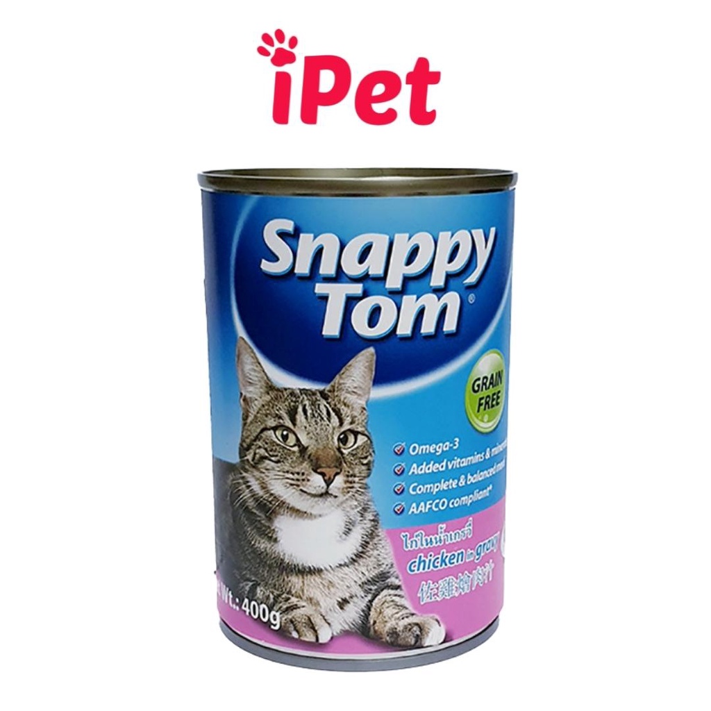 Thức Ăn Pate Snappy Tom Dinh Dưỡng Cho Mèo Lớn Dạng Lon 400g - iPet Shop