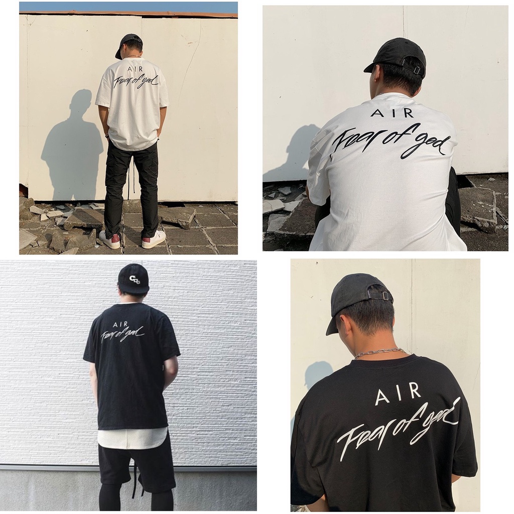 Áo Thun Fear Of God Unisex Nam Nữ Tay Lỡ Full Mạc