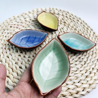 Set 4 đĩa gia vị hình lá