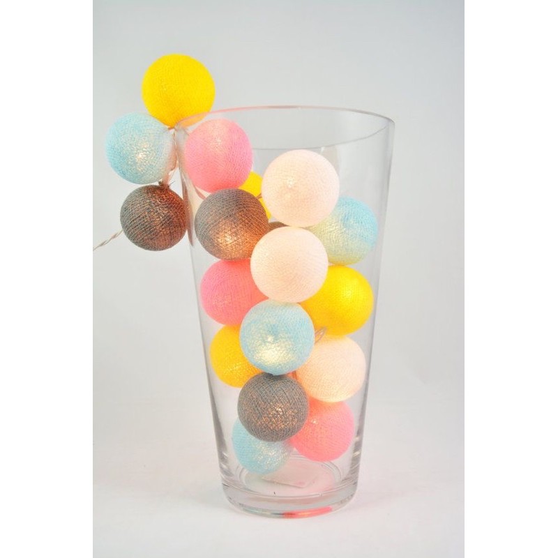 Dây đèn cotton ball Thái Lan/ CHỌN MÀU