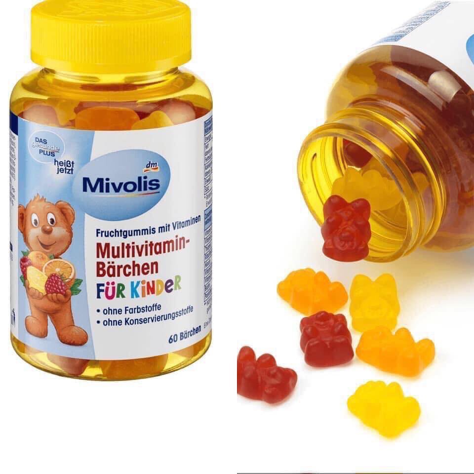 Kẹo gấu Mivolis Multivitamin-Bärchen für Kinder