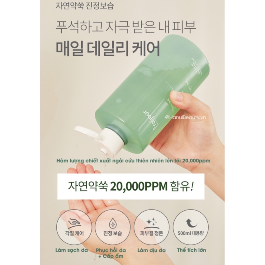 FRAIJOUR Nước Cân Bằng Thảo Mộc Original Herb Wormwood Calming Toner 500ml