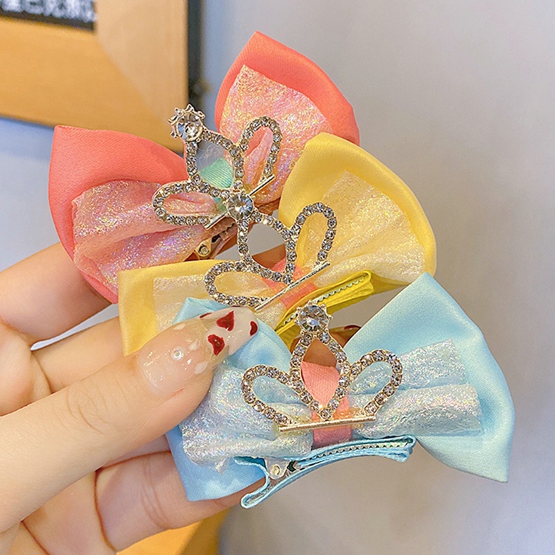 Bộ Kẹp Tóc Đính Nơ Xinh Xắn Ngọt Ngào Cho Bé Gái