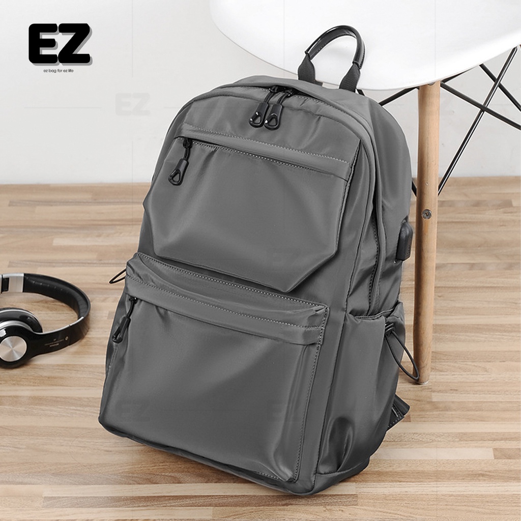 Balo đi học unisex nam nữ BLU12 chống thấm nước có cổng sạc USB, Ba lô nữ đi học thời trang đựng laptop 15.6 inch