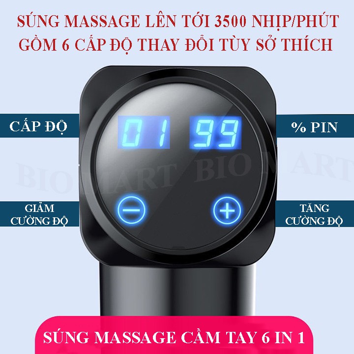 MÁY MASSAGE CẦM TAY TRỊ LIỆU – MÁY MASSAGE RUNG 6 CẤP ĐỘ BẢO HÀNH 12 THÁNG – BIO109A