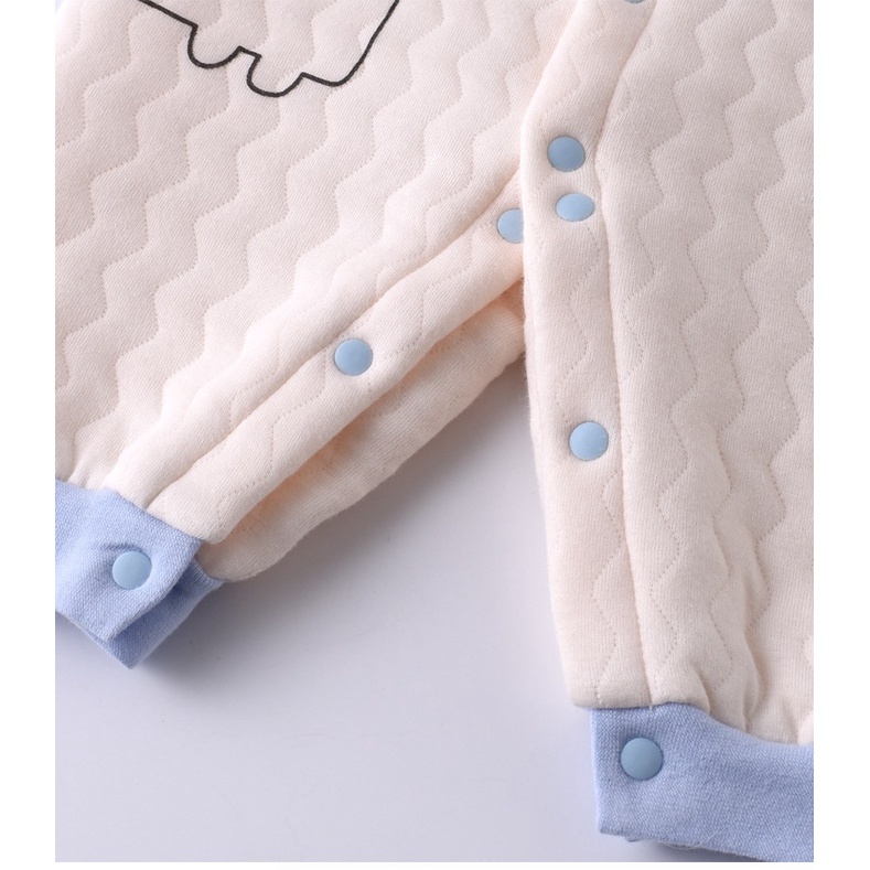 Áo liền quần dài tay, bodysuit dài tay tay trần bông cho bé trai và bé gái sơ sinh từ 3-13kg, hàng đẹp xuất Hàn - BD74