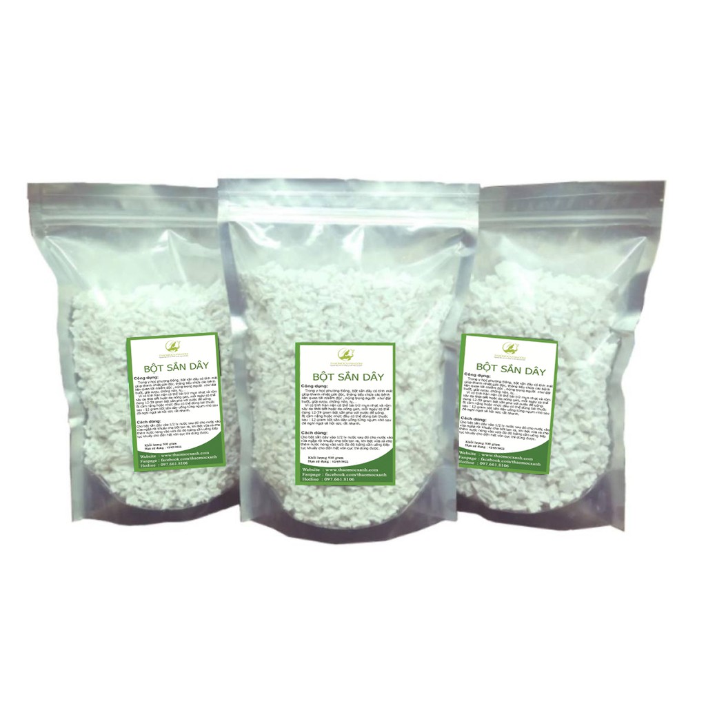 Bột sắn dây nguyên chất Thảo Mộc Xanh uống mát, đắp mặt đẹp da