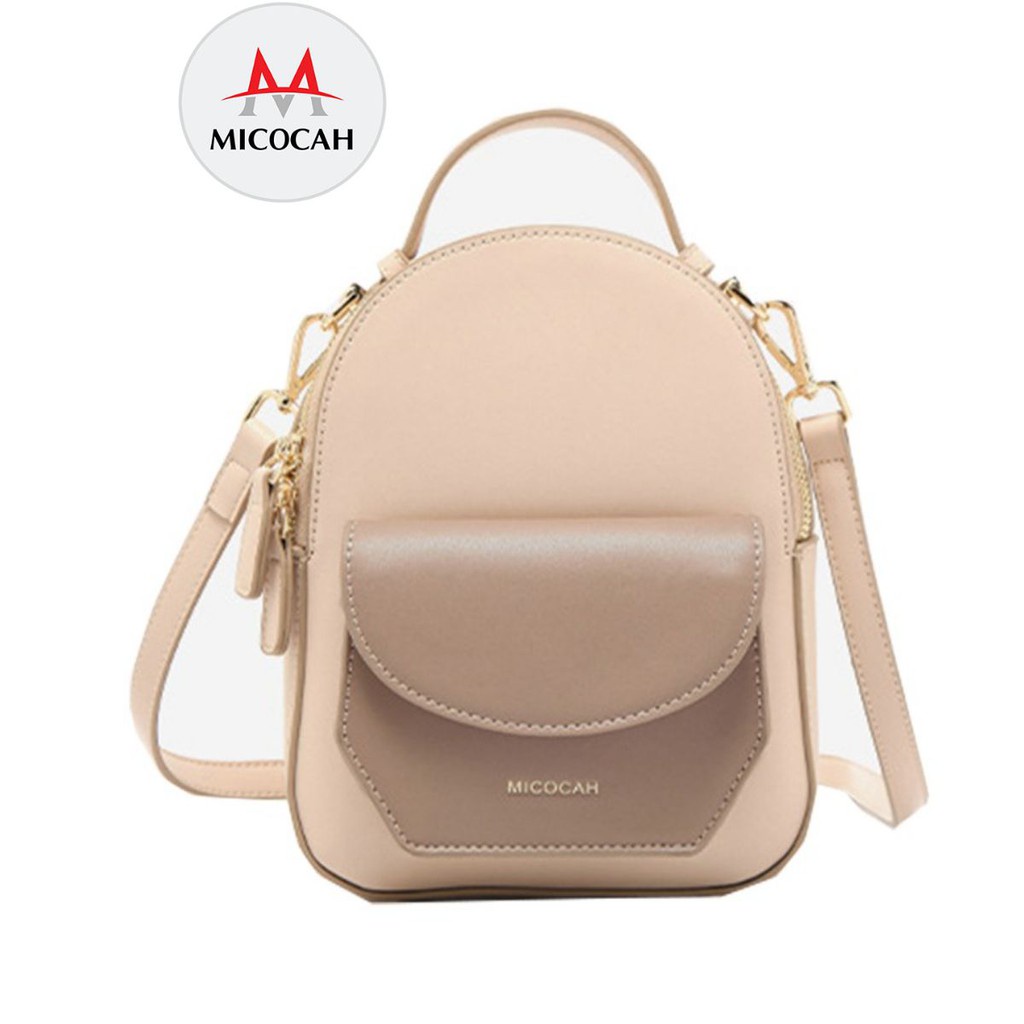 ♙✸Balo Nữ Mini Thời Trang MICOCAH Đi Học Chơi Phối Màu Vintage Da Cao Cấp Cực Đẹp MC43 - Mall
