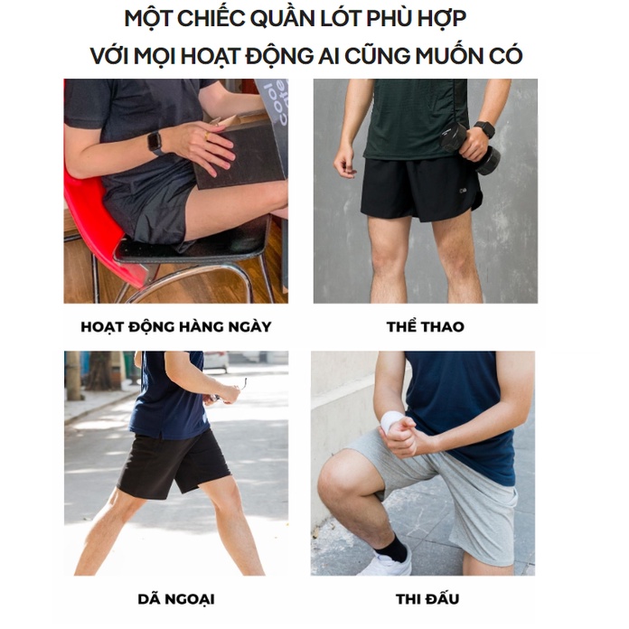 Combo 5 quần sịp nam Trunk Cotton co giãn thoải mái thương hiệu Coolmate