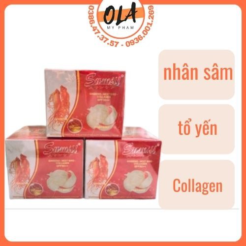 Kem dưỡng da SUMILL SPF50+ nhân sâm -Tổ yến -Collagen - mỹ phẩm ola