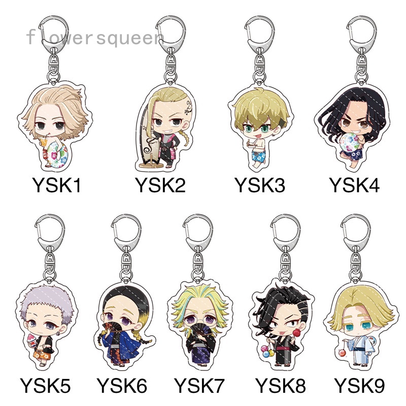 flowersqueen Móc khóa nhựa acrylic hình nhân vật phim hoạt hình Tokyo Ghoul