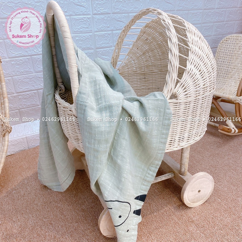 [Mã SKAMLTSM9 giảm 10% đơn 99K] Khăn tắm xô Muslin 2 lớp 85x90cm, khăn đa năng