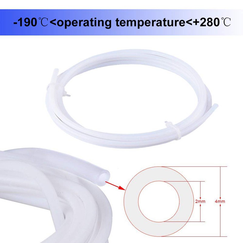 Bộ 2 Ống Nối Ptfe (1M) Id 2mm Od 4mm + 2 Đầu Pc4-M6 + Pc4-M10