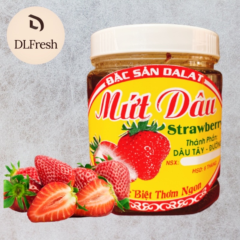 Mứt dâu tây DLFresh mứt dâu nguyên quả 400g