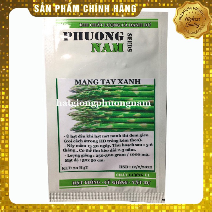 [MUA 1 TẶNG 1] 20H - HẠT GIỐNG MĂNG TÂY F1