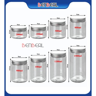 Hộp Nhựa, Hũ Nhựa Pet Nắp Nhôm Đựng Thực Phẩm, Đồ Khô, Ngũ Cốc 200ml 250ml 500ml 600ml 700ml 800ml 900ml