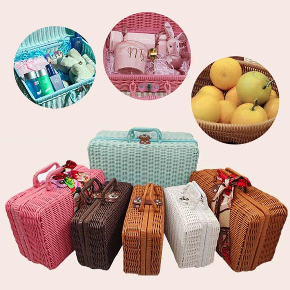 Vali Đan Mây Thủ Công Đựng Trái Cây / Thức Ăn Tiện Dụng