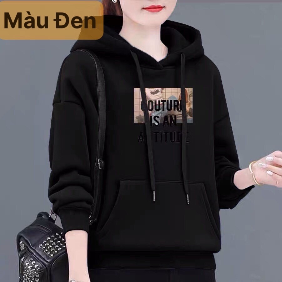 [GIAO HỎA TỐC] Áo hoodie tay dài dáng rộng kiểu dáng năng động trẻ trung dành tặng mẹ size từ 45-85kg