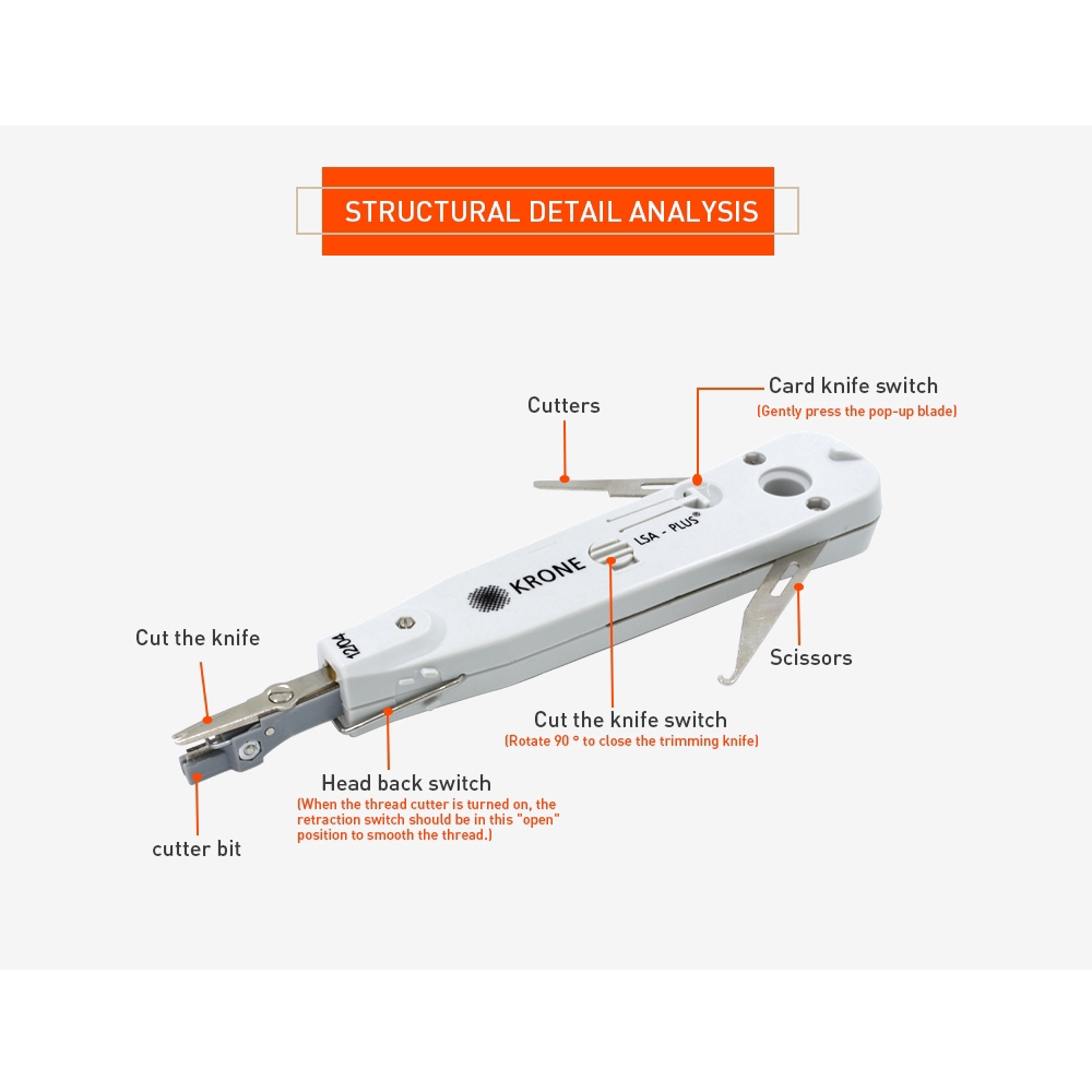 Bộ điều chỉnh dây cáp mạng lsa-plus RJ11 RJ45 chính hãng