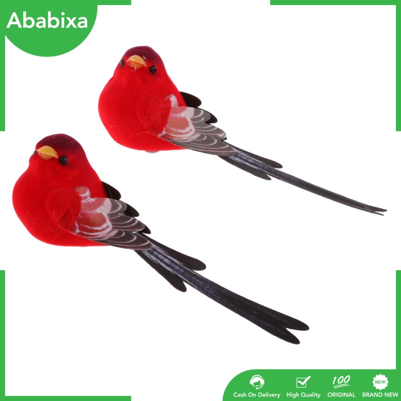 Set 2 Chú Chim Giả Sống Động Trang Trí Nhà Cửa