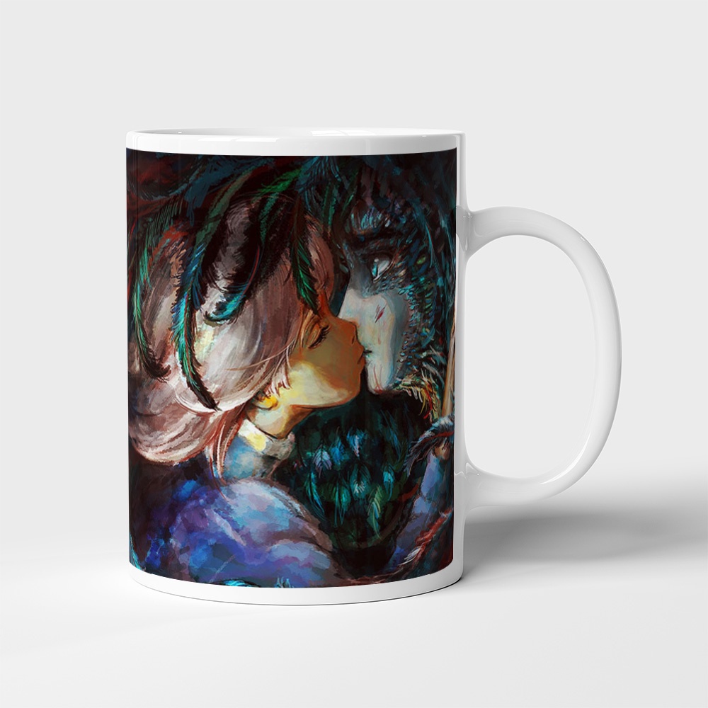 Cốc uống nước Anime, ly in hình HOWL S MOVING CASTLE - Mẫu 1. Nhận in theo yêu cầu