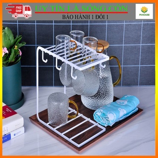 Giá treo cốc ly cực sang , ly uống nước phong các châu âu